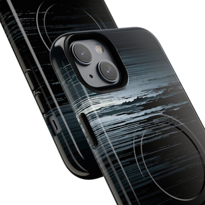 Black Tough 2.0 Magsafe Phone Case for iPhone - Frozen Signal Glitch