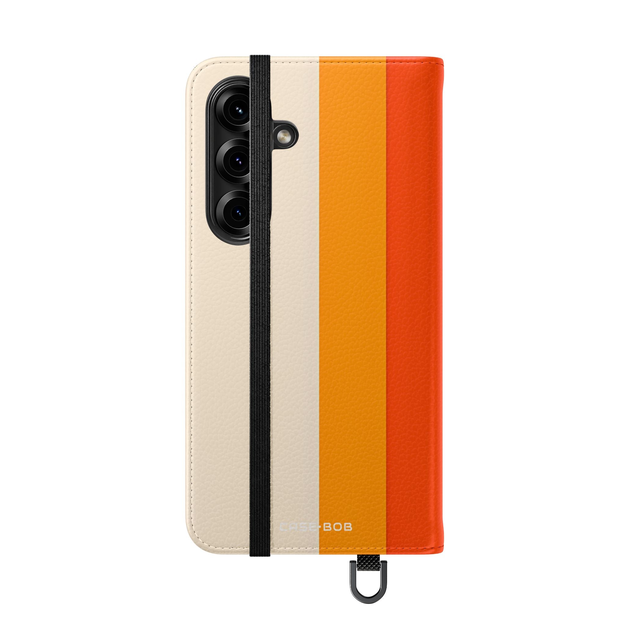 Rainbow Stripes Beige - Samsung S25 Case - Wallet