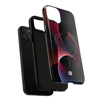 Black Tough 2.0 Magsafe Phone Case for iPhone - Cobalt Crimson Flux