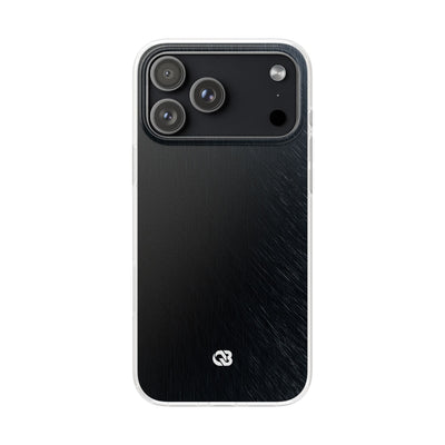 Black Lite Phone Case for iPhone - Midnight Brushed Grain