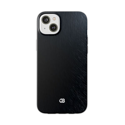 Black Lite Phone Case for iPhone - Midnight Brushed Grain