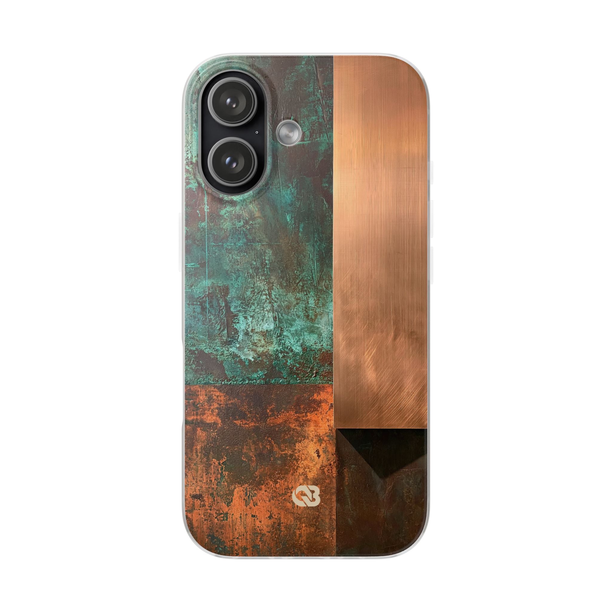 Teal Lite Phone Case for iPhone - Verdigris Copper Slab