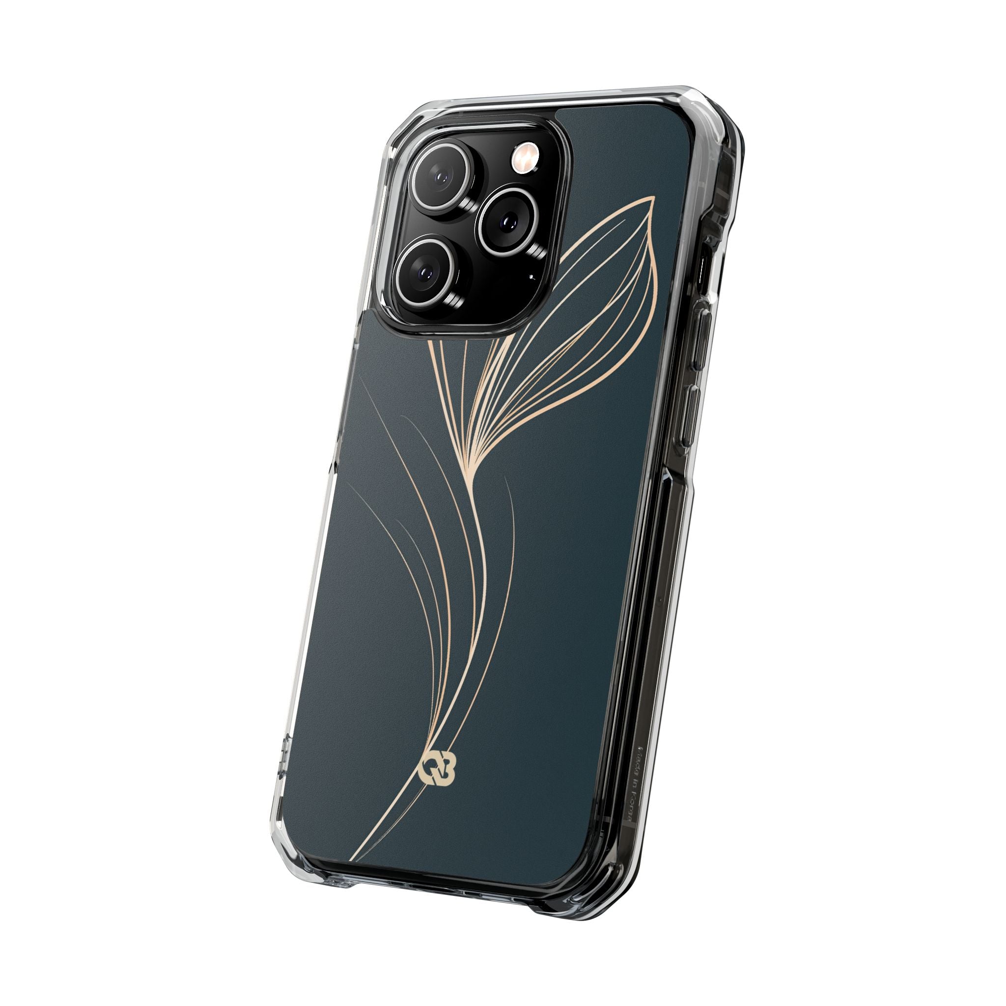 Teal Impact MagSafe Phone Case for iPhone - Sandstone Silk Flora
