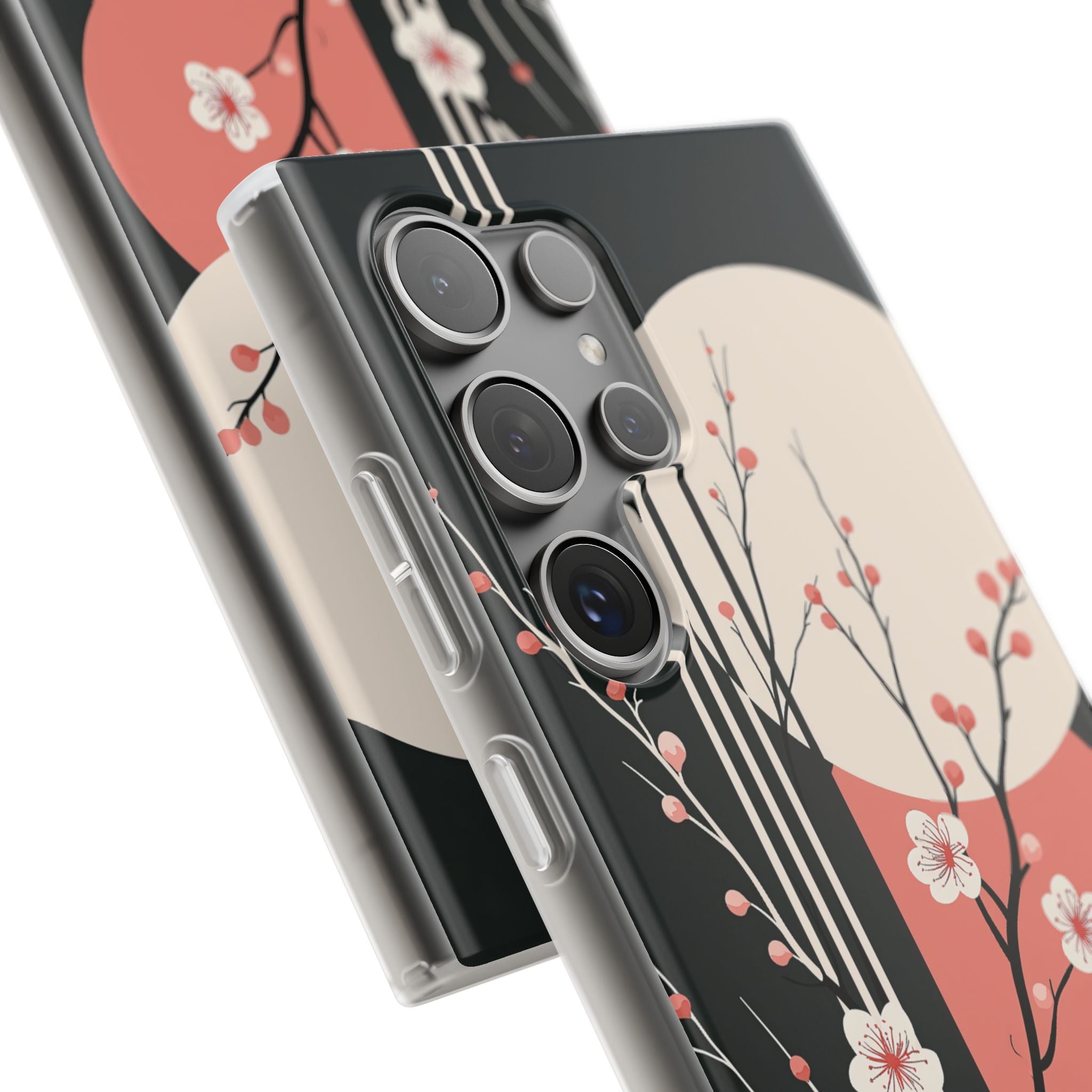 Black Lite Phone Case for Samsung - Kyoto Midnight Blossom