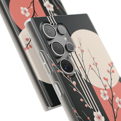 Black Lite Phone Case for Samsung - Kyoto Midnight Blossom