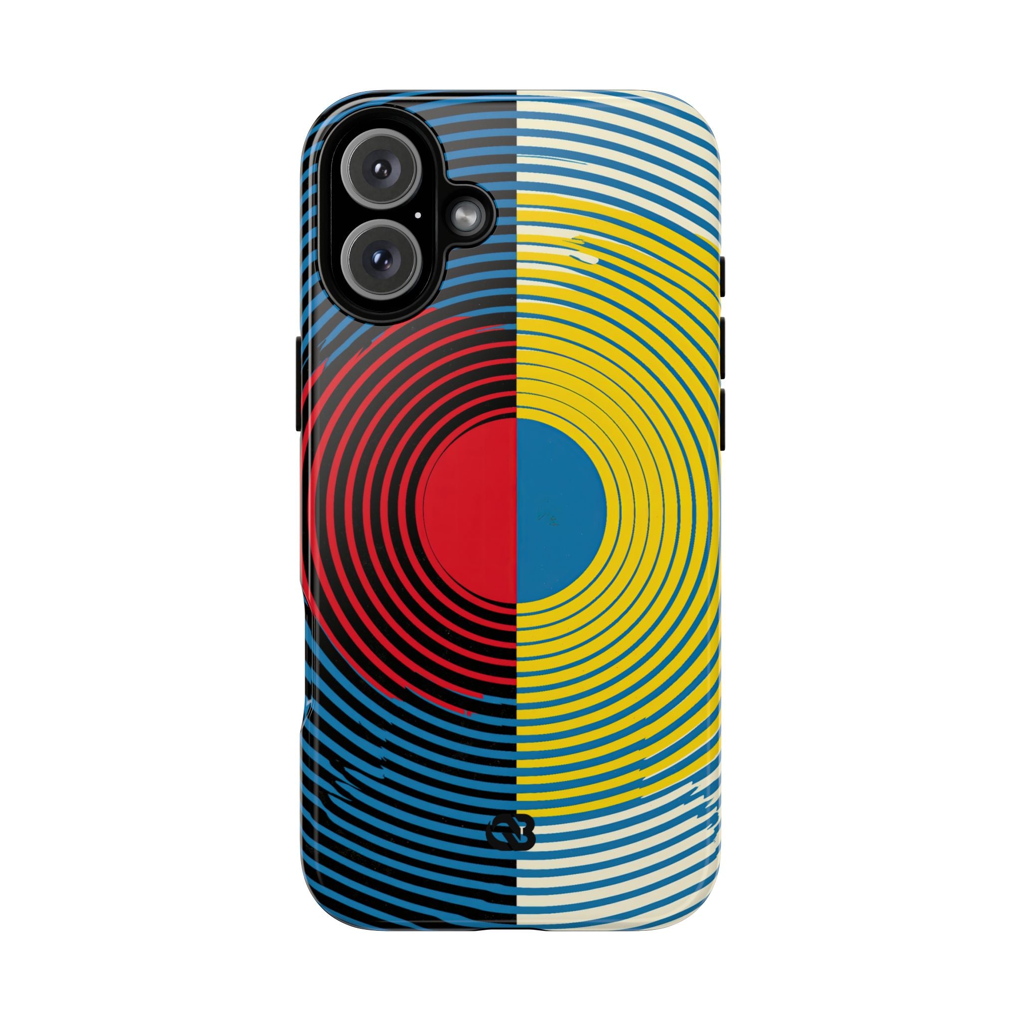 Blue Tough Phone Case for iPhone - Primary Circuit Orbit