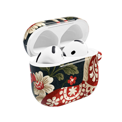 Nordic Dala Meadow · Hard Case for AirPods & AirPods Pro · Red