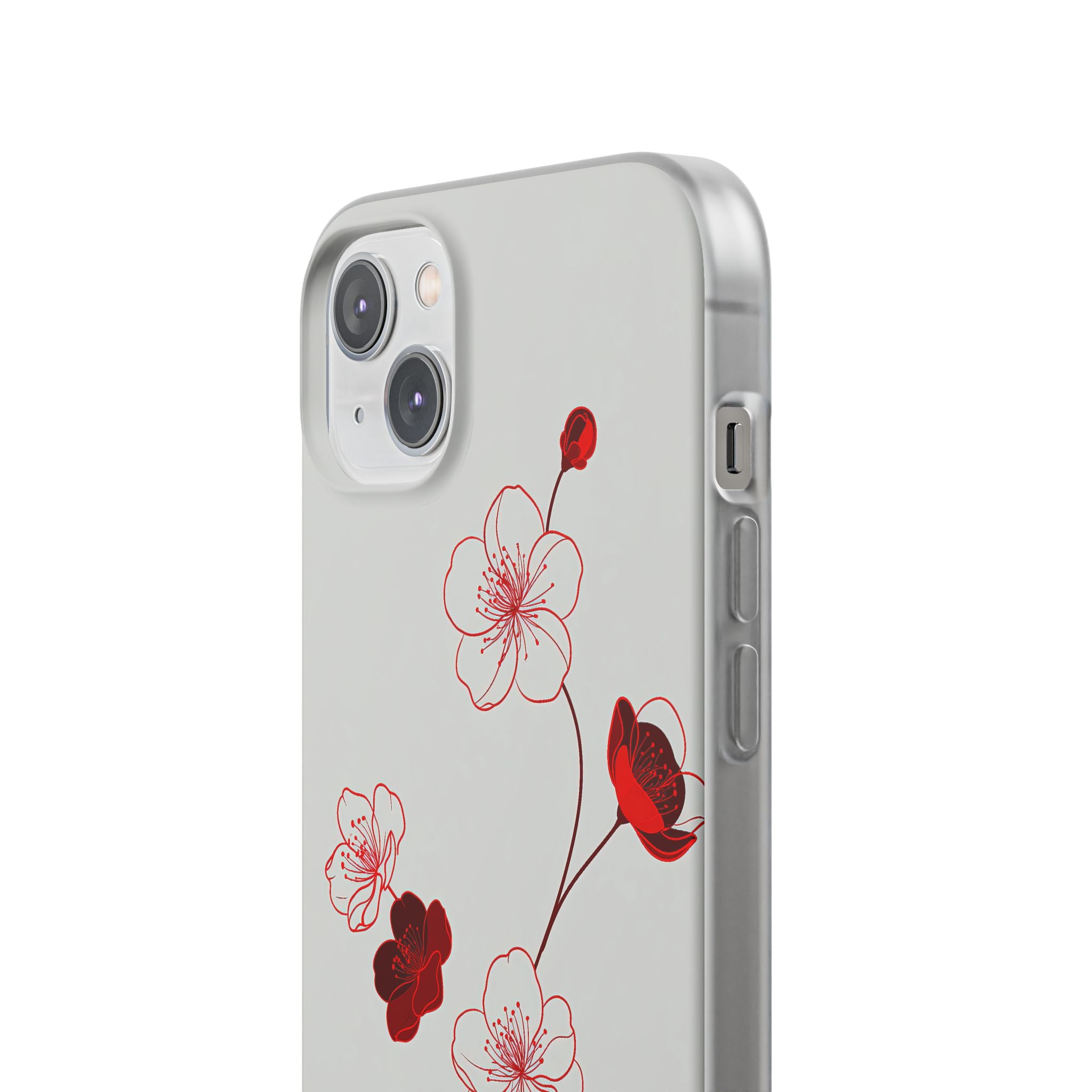 Red Lite Phone Case for iPhone - Kyoto Ember Bloom