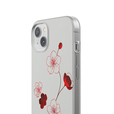 Red Lite Phone Case for iPhone - Kyoto Ember Bloom