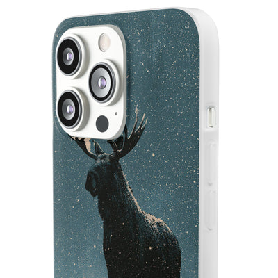 Nordic Boreal Moose · Lite Phone Case for iPhone ·  Blue