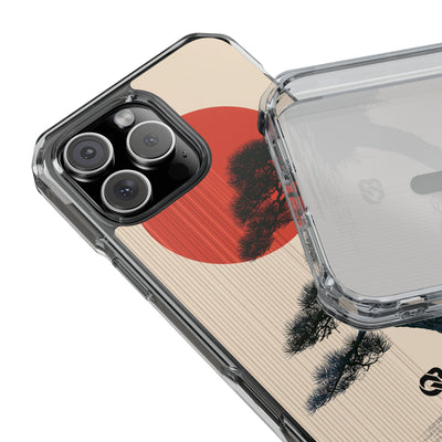 Beige Impact MagSafe Phone Case for iPhone - Kyoto Crimson Pine
