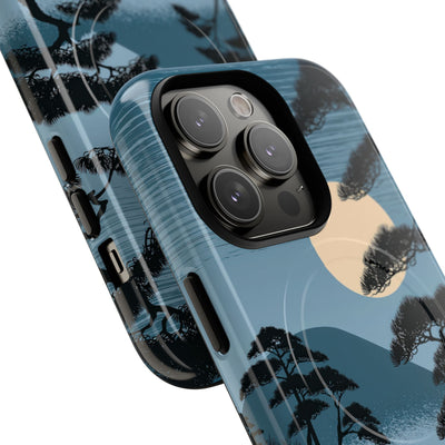 Blue Tough 2.0 Magsafe Phone Case for iPhone - Midnight Kyoto Pine