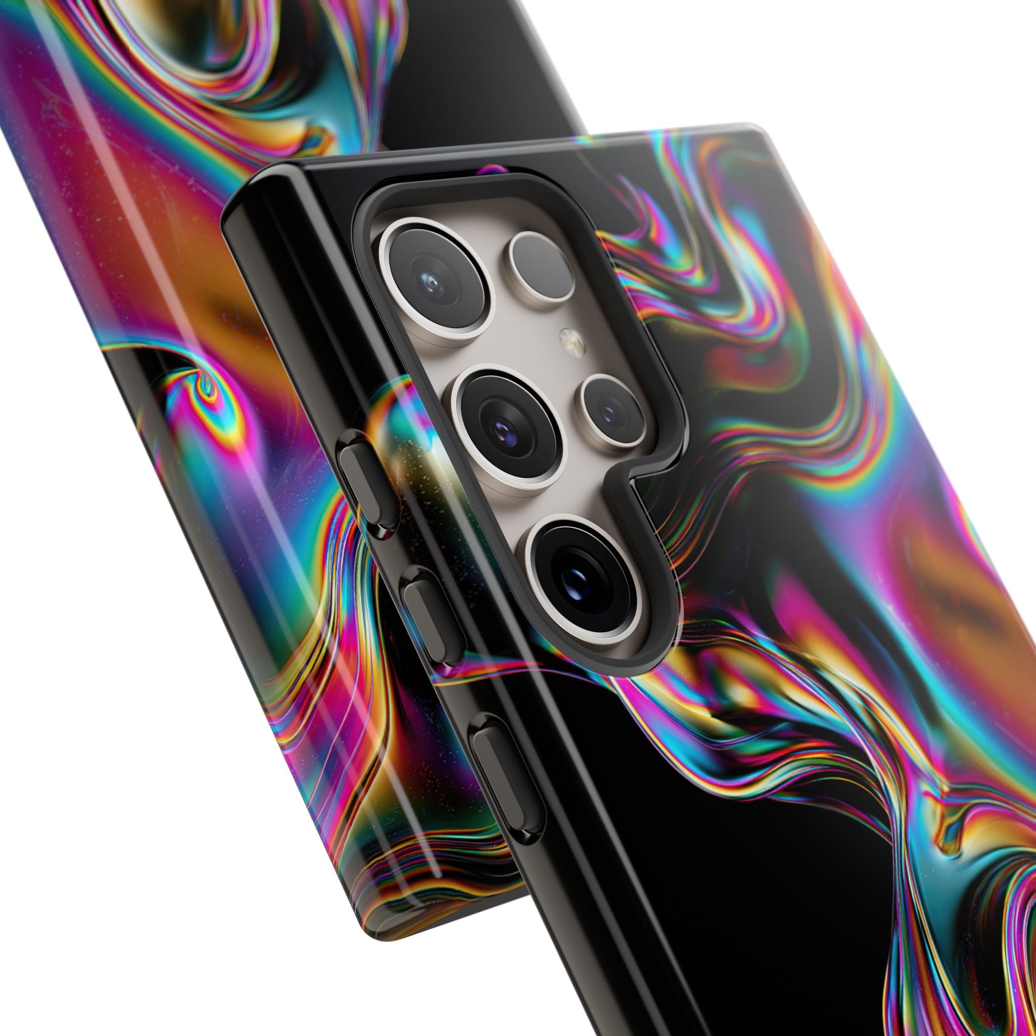 Purple Tough Phone Case for Samsung - Liquid Neon Chrome