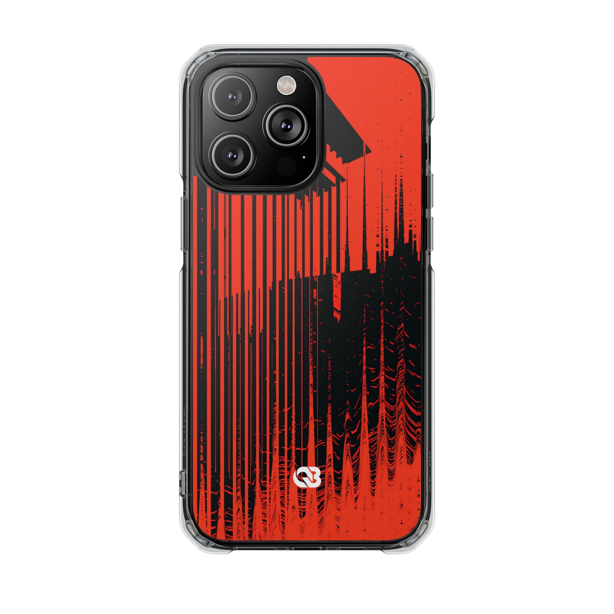 Red Impact MagSafe Phone Case for iPhone - Crimson Brutalist Distortion