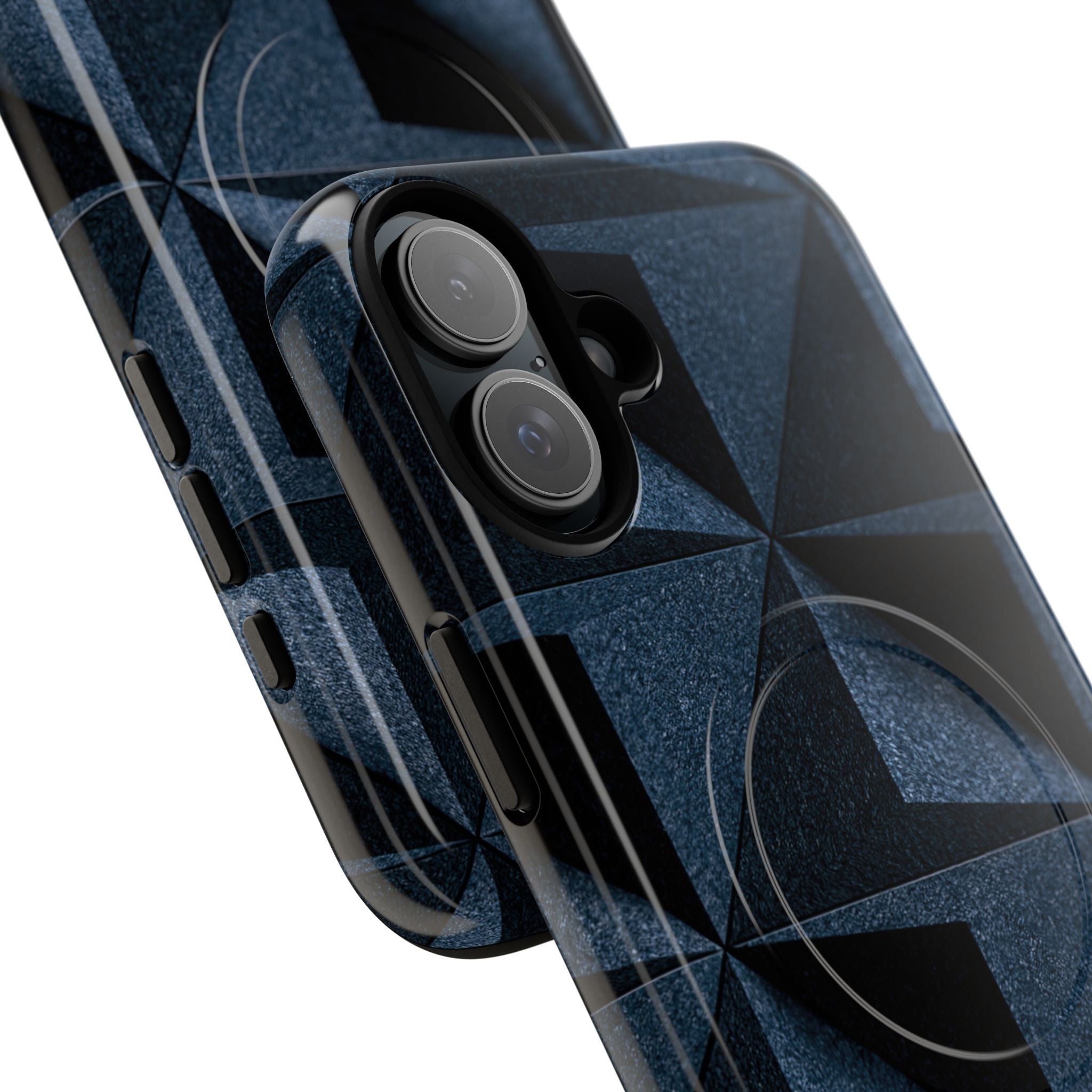 Blue Tough 2.0 Magsafe Phone Case for iPhone - Indigo Basalt Facets