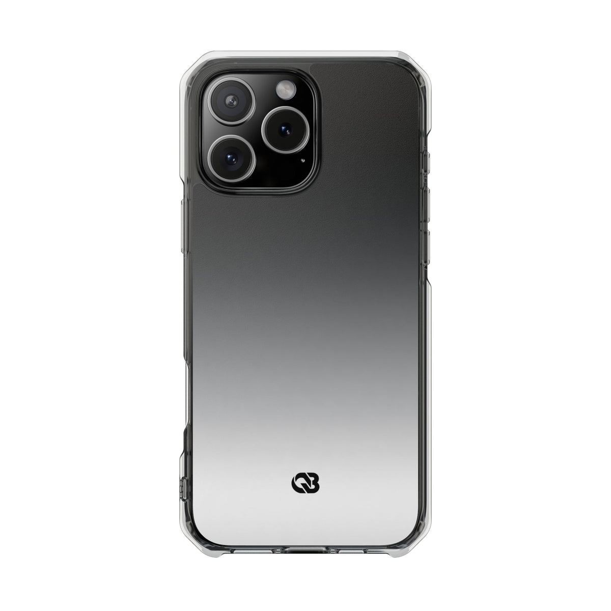 Noir Ombre Fade · Clear Impact Magnetic Phone Case for iPhone ·  Black