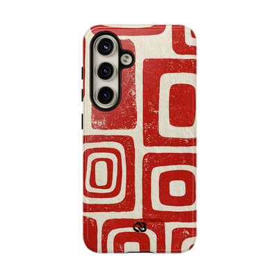 Vermilion Block Motif · Tough Phone Case for Samsung · Red