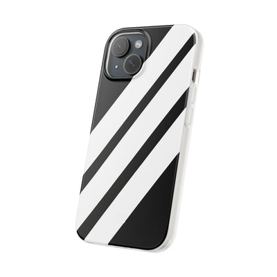 Obsidian White Bars · Soft Handyhülle für iPhone