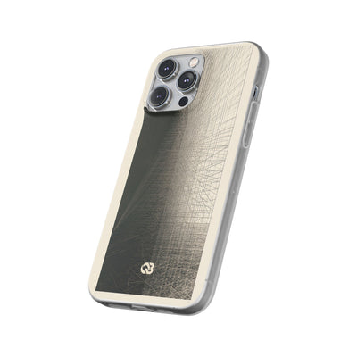 Beige Lite Phone Case for iPhone - Brutalist Graphite Grid