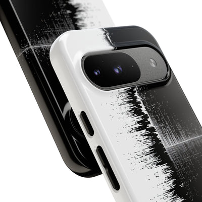 Black Tough Phone Case for Google Pixel - Static Signal Split