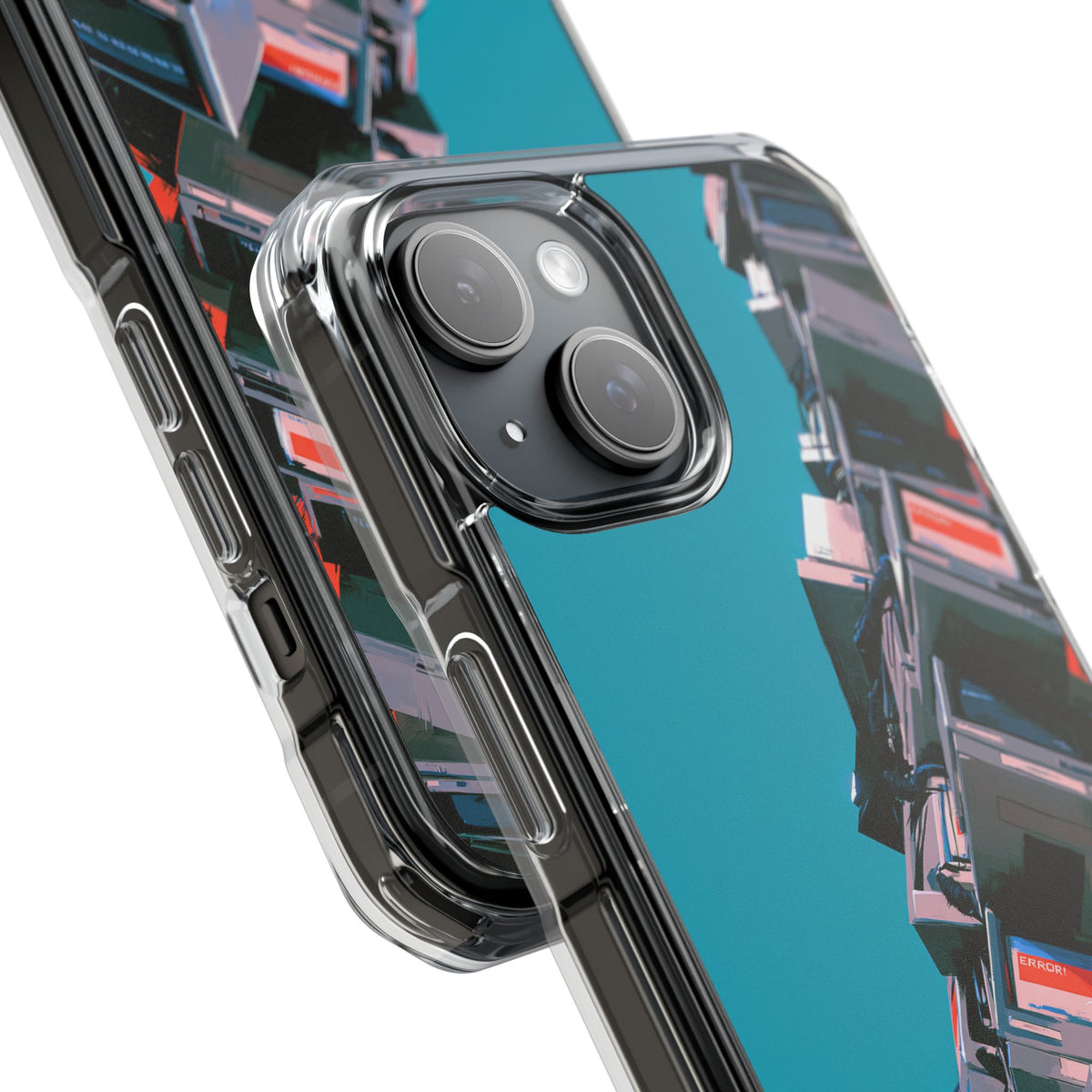 System Error Spire · Clear Impact Magnetic Phone Case for iPhone · Teal