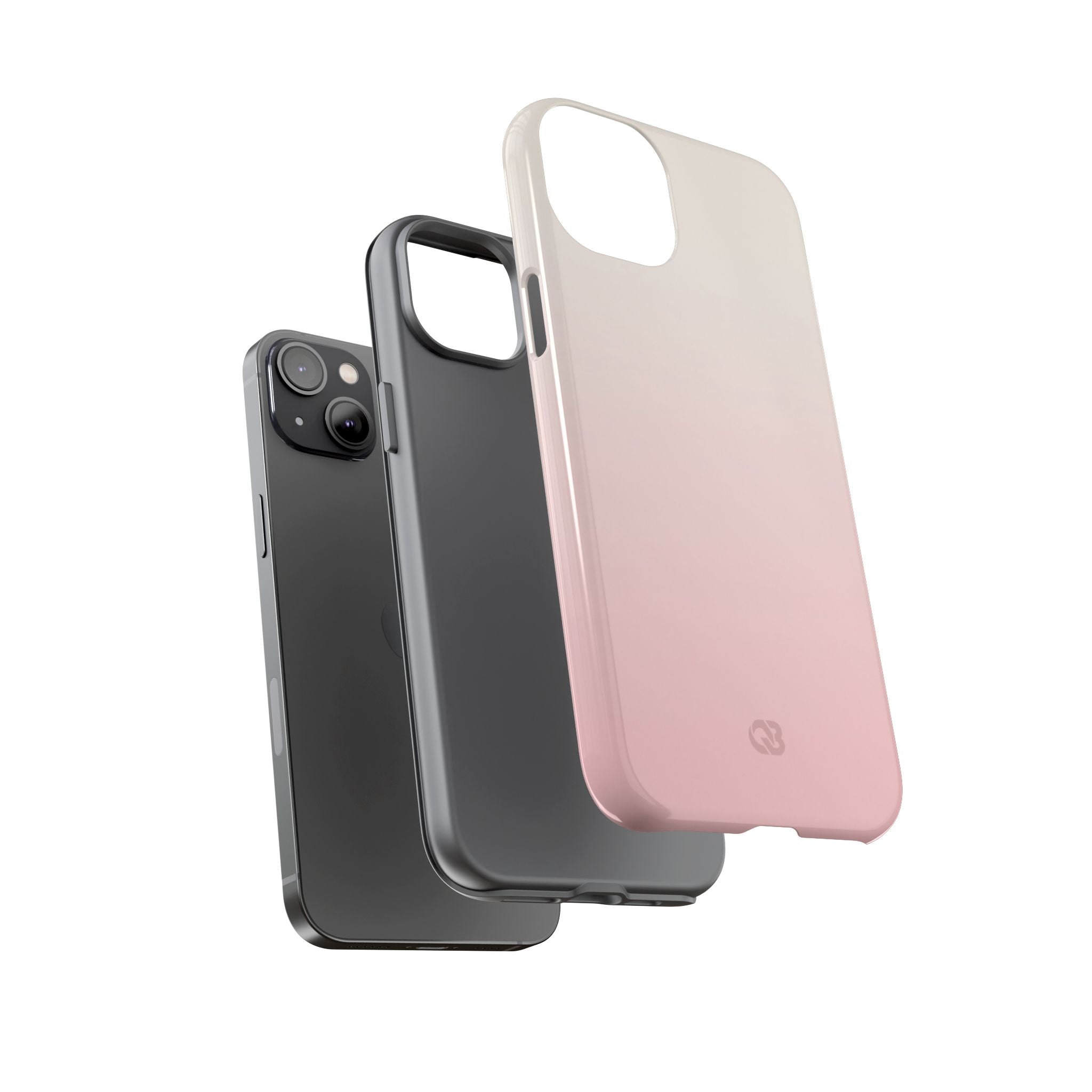 Pink Tough Phone Case for iPhone - Frosted Blush Horizon
