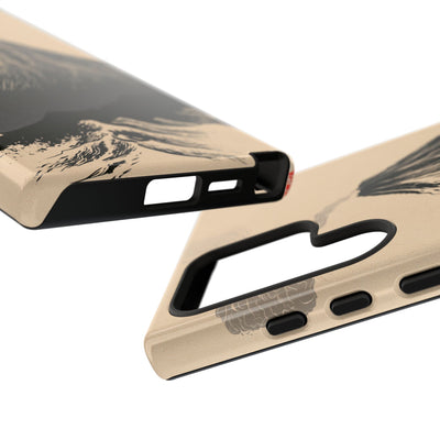 Beige Tough Phone Case for Samsung - Obsidian Ink Summit