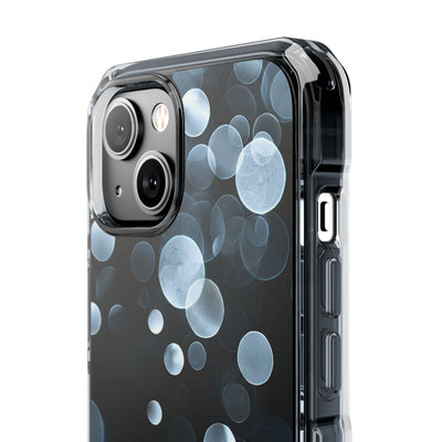 Black Impact MagSafe Phone Case for iPhone - Silver Orbit Glow