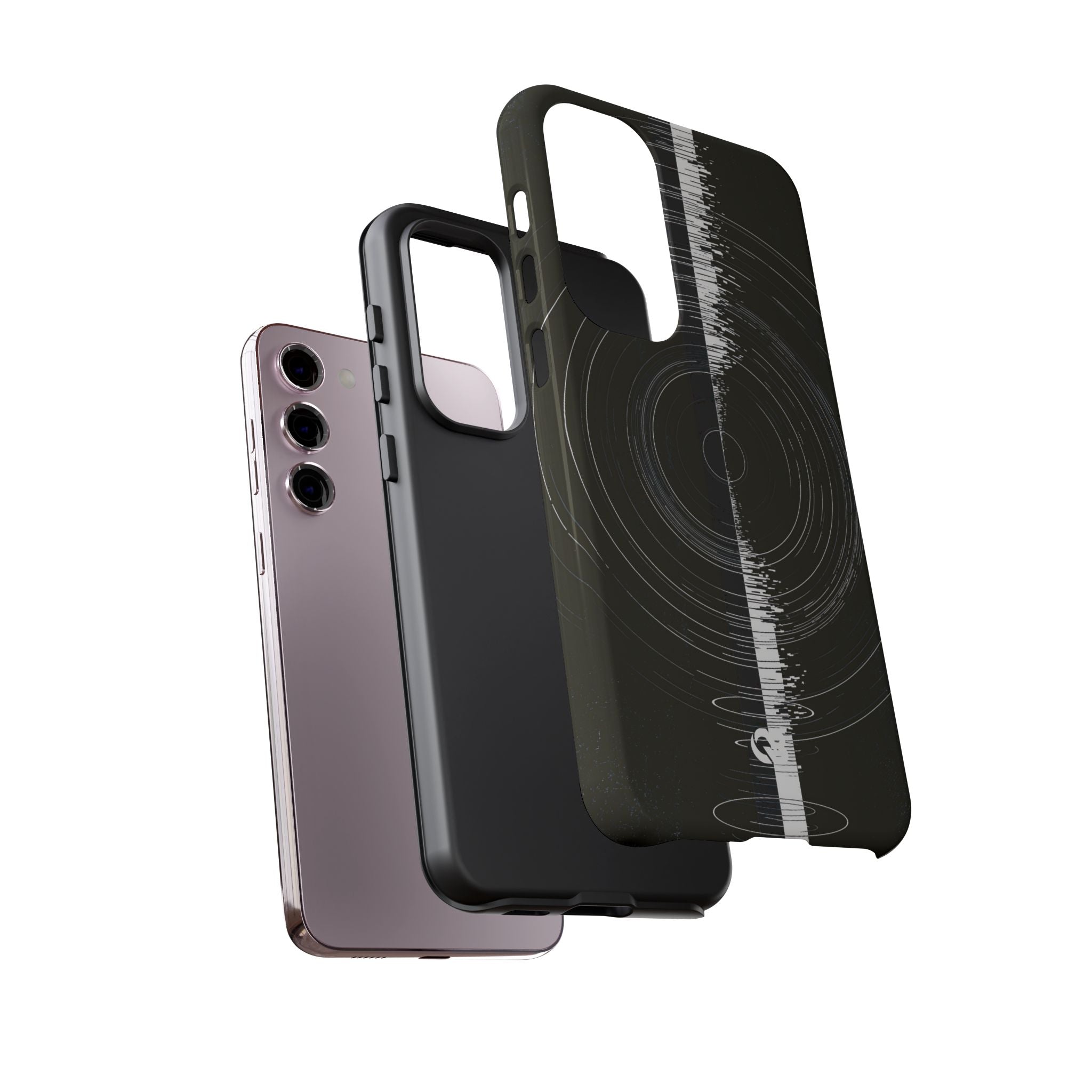 Black Tough Phone Case for Samsung - Obsidian Orbital Signal