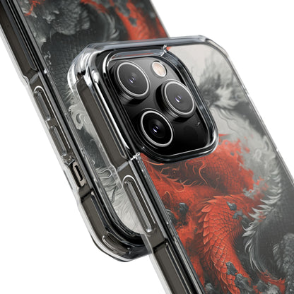 Twin Dragons Crimson iPhone 14 Pro Case - Impact