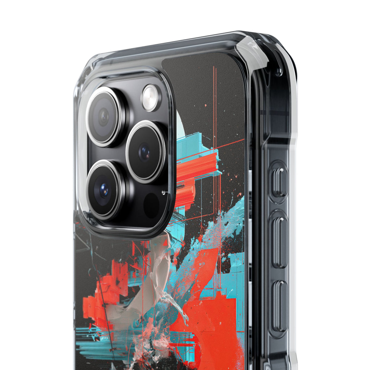 Fragmented Cyber Core · Clear Impact Magnetic Phone Case for iPhone ·  Black
