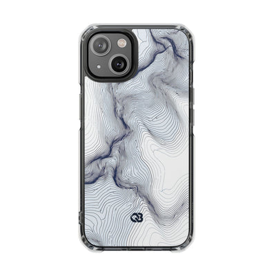 Nordic Ridge Contour · Clear Impact Magnetic Phone Case for iPhone · White