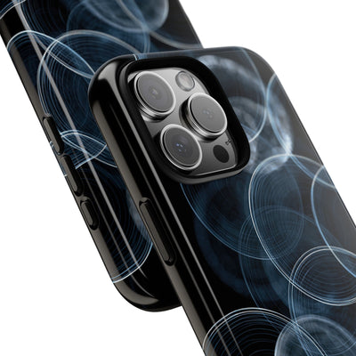 Blue Tough Phone Case for iPhone - Cyan Pulse Ripple