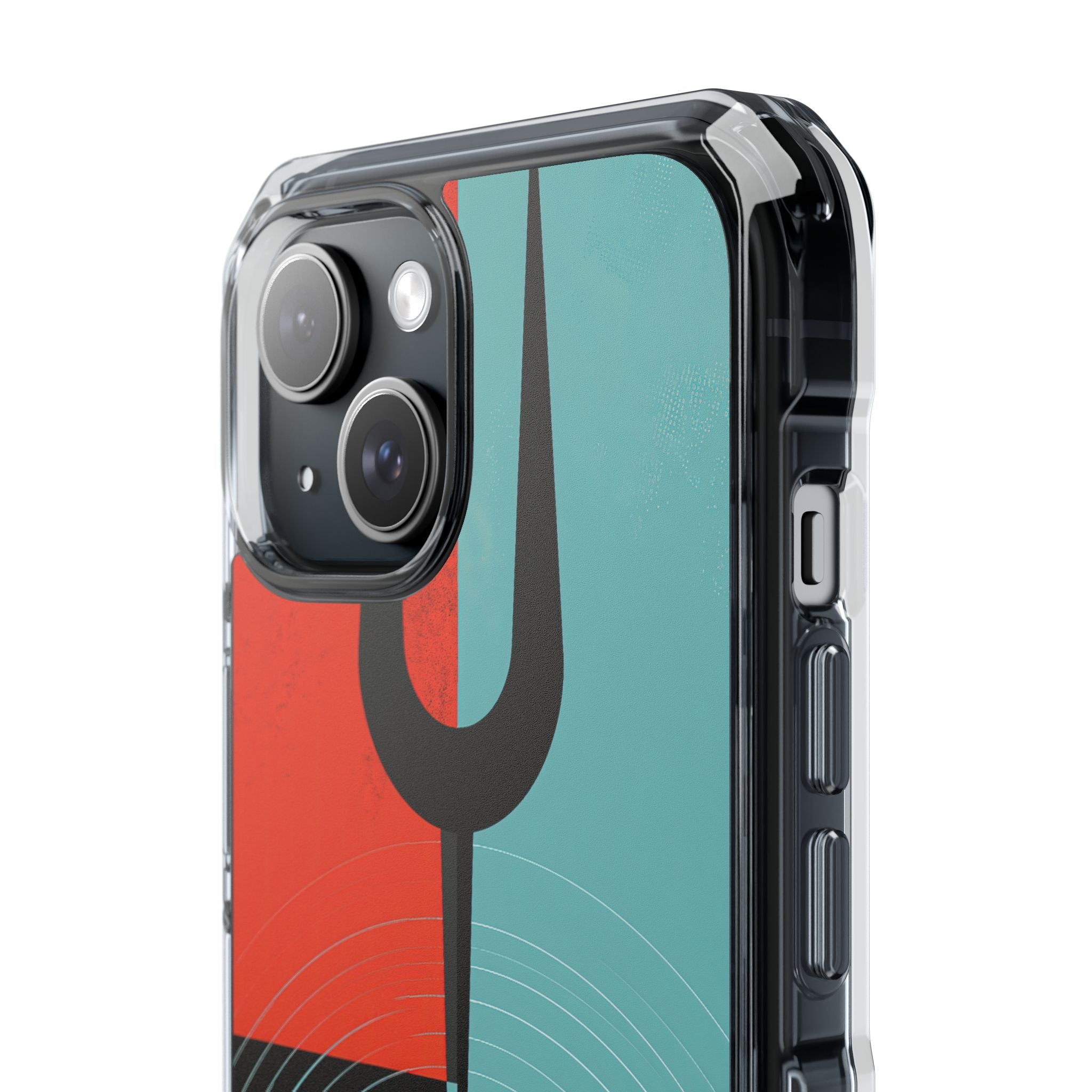 Teal Impact MagSafe Phone Case for iPhone - Sonic Static Split