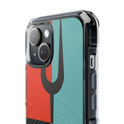 Teal Impact MagSafe Phone Case for iPhone - Sonic Static Split