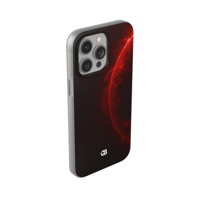 Red Lite Phone Case for iPhone - Solar Crimson Flare