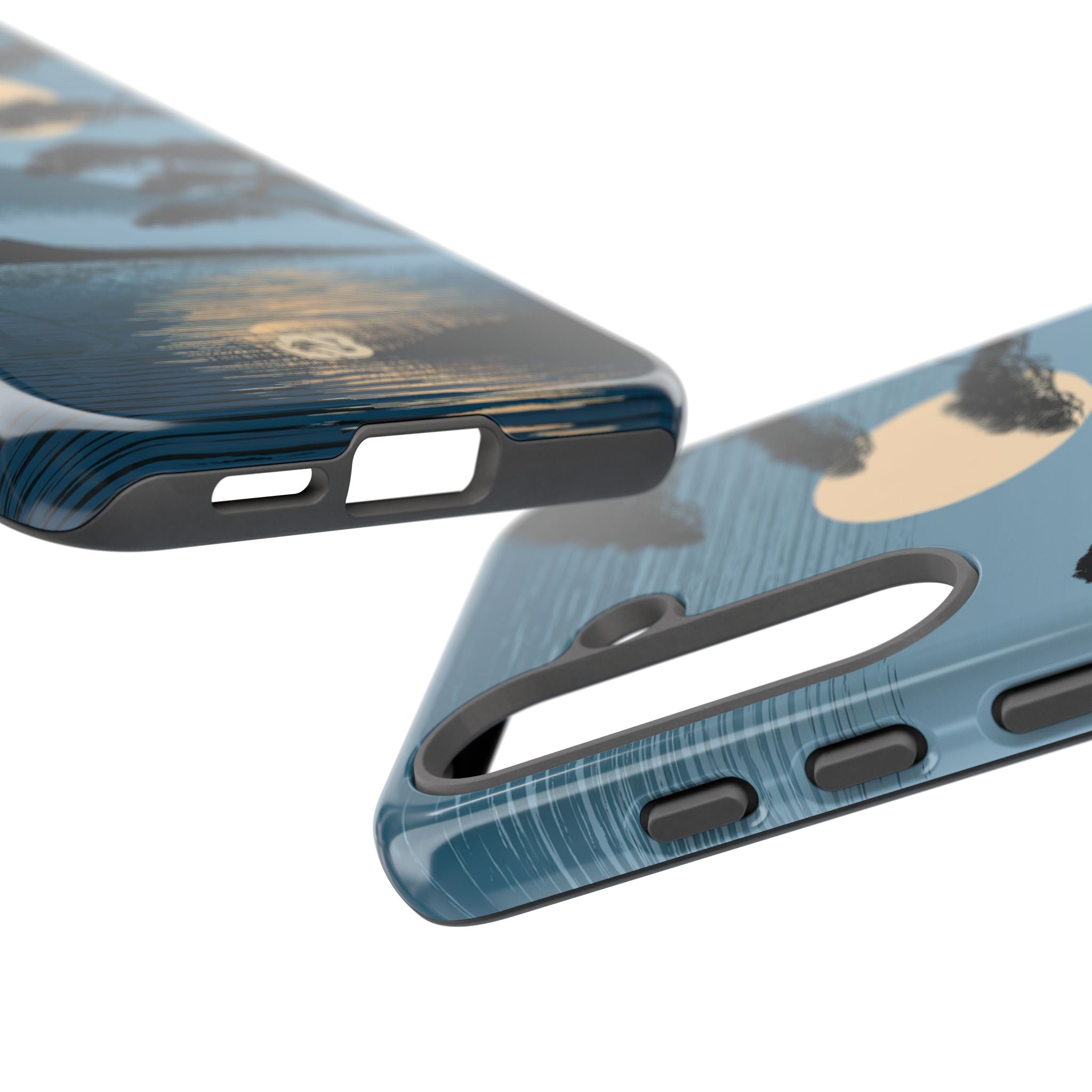 Blue Tough Phone Case for Samsung - Midnight Kyoto Pine