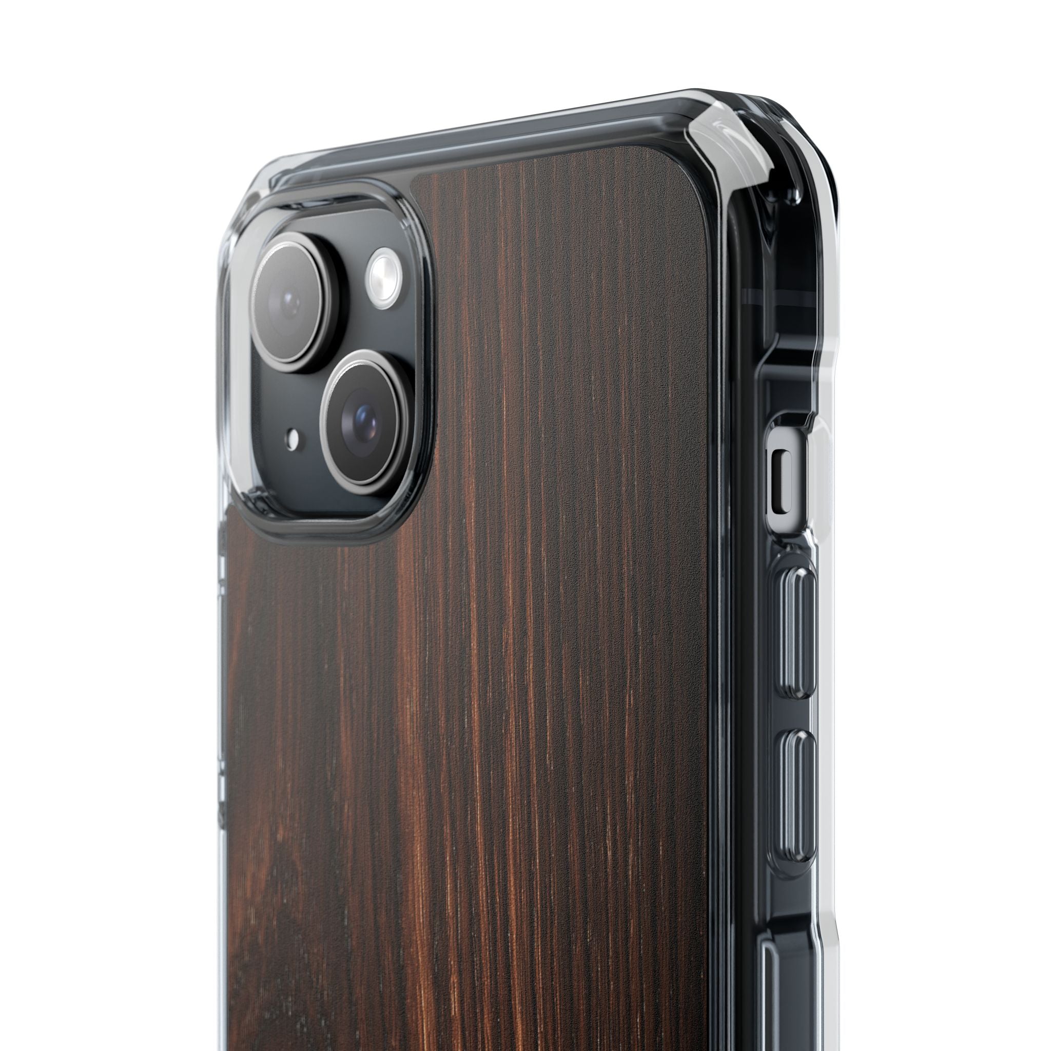 Brown Impact MagSafe Phone Case for iPhone - Burnished Mahogany Grain