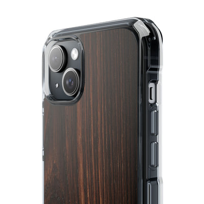 Brown Impact MagSafe Phone Case for iPhone - Burnished Mahogany Grain
