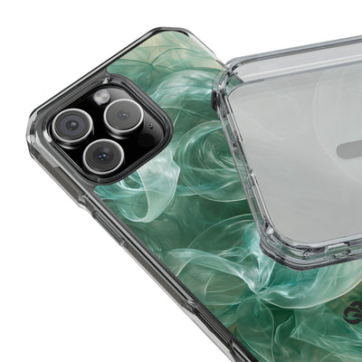 Translucent Aqua Flow · Clear Impact Magnetic Phone Case for iPhone · Teal