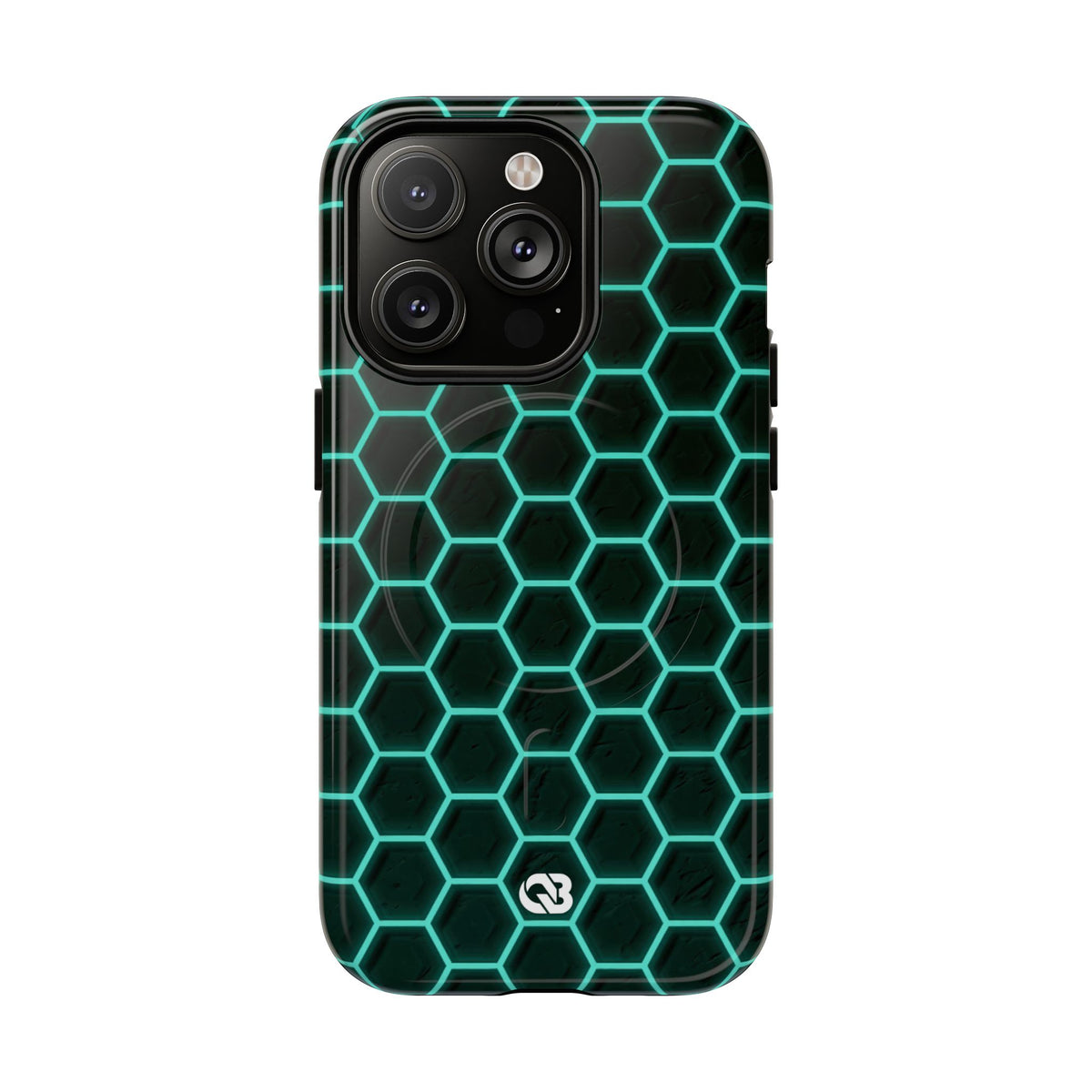 Neon Hex Spectrum · Tough 2.0 Magnetic Phone Case for iPhone · Teal