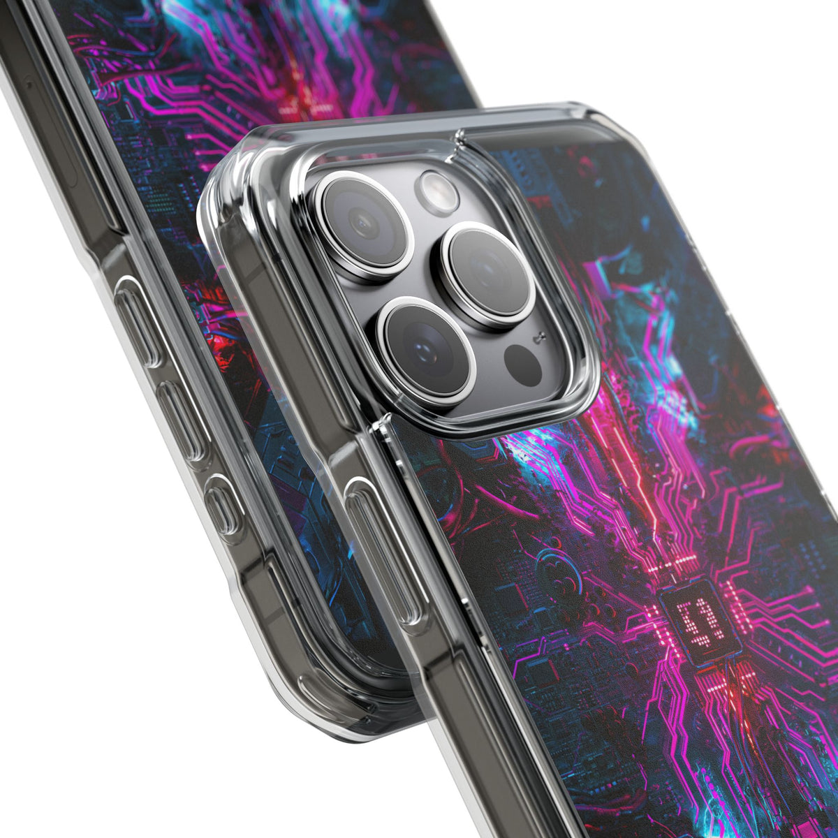 Neural Circuit Core · Clear Impact Magnetic Phone Case for iPhone ·  Black