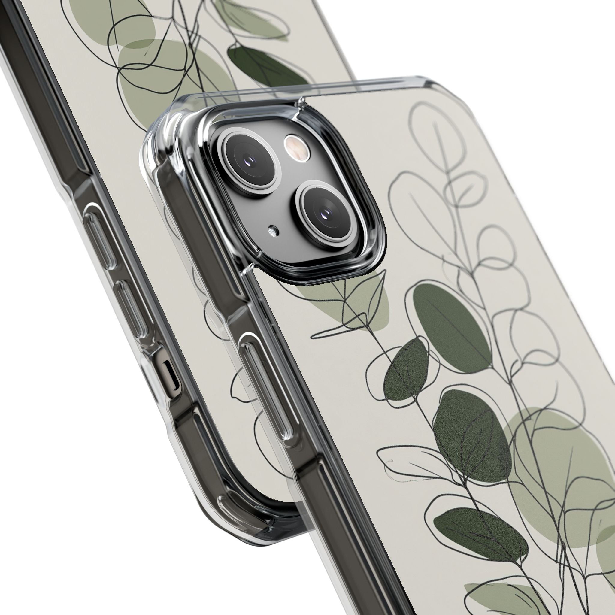 Green Impact MagSafe Phone Case for iPhone - Muted Eucalyptus Sketch
