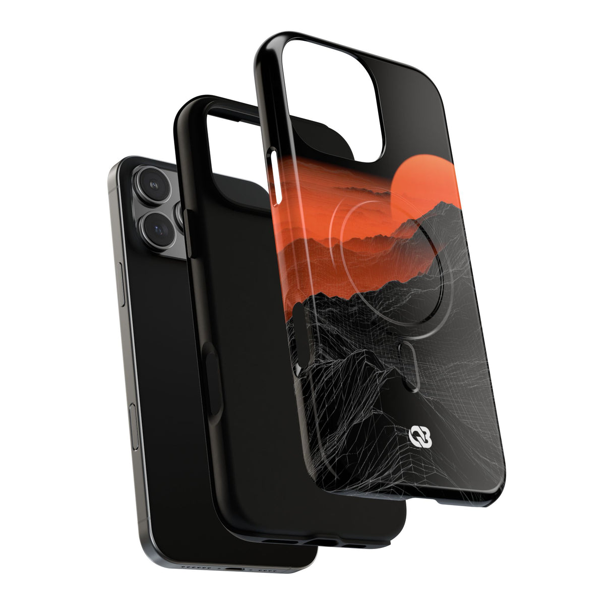 Solar Ridge Mesh · Tough 2.0 Magnetic Phone Case for iPhone · Black