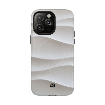 White Tough 2.0 Magsafe Phone Case for iPhone - Arctic Flow Ridges