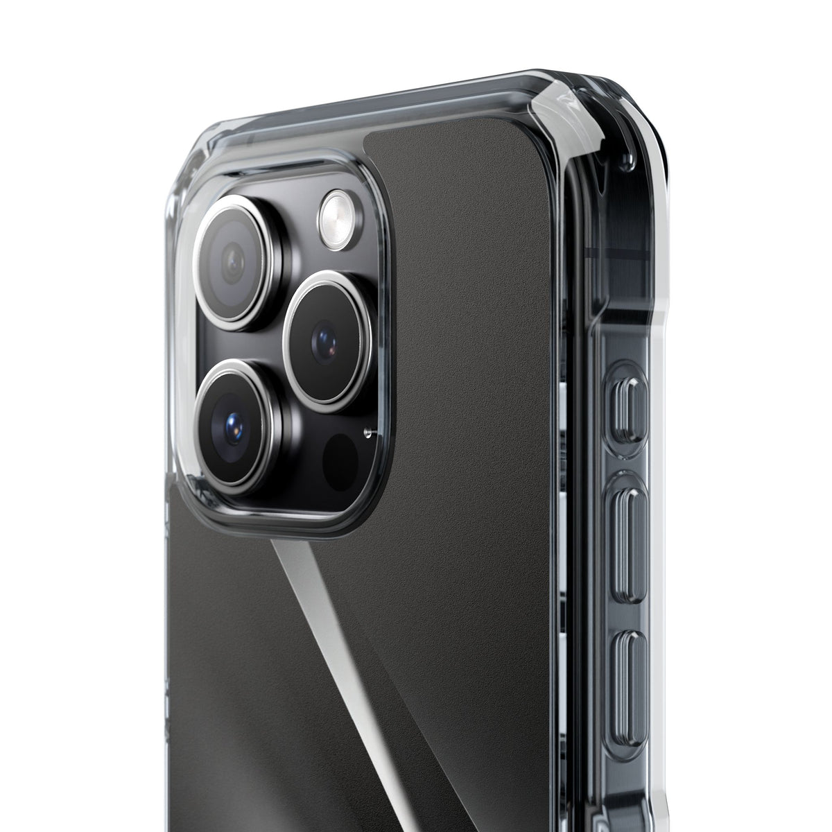 Obsidian Ridge · Clear Impact Magnetic Phone Case for iPhone ·  Black