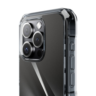 Obsidian Ridge · Clear Impact Magnetic Phone Case for iPhone ·  Black