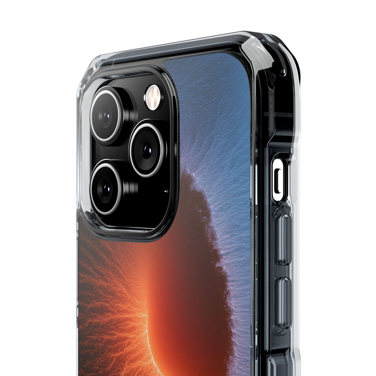 Thermal Aura Pulse · Clear Impact Magnetic Phone Case for iPhone · Blue