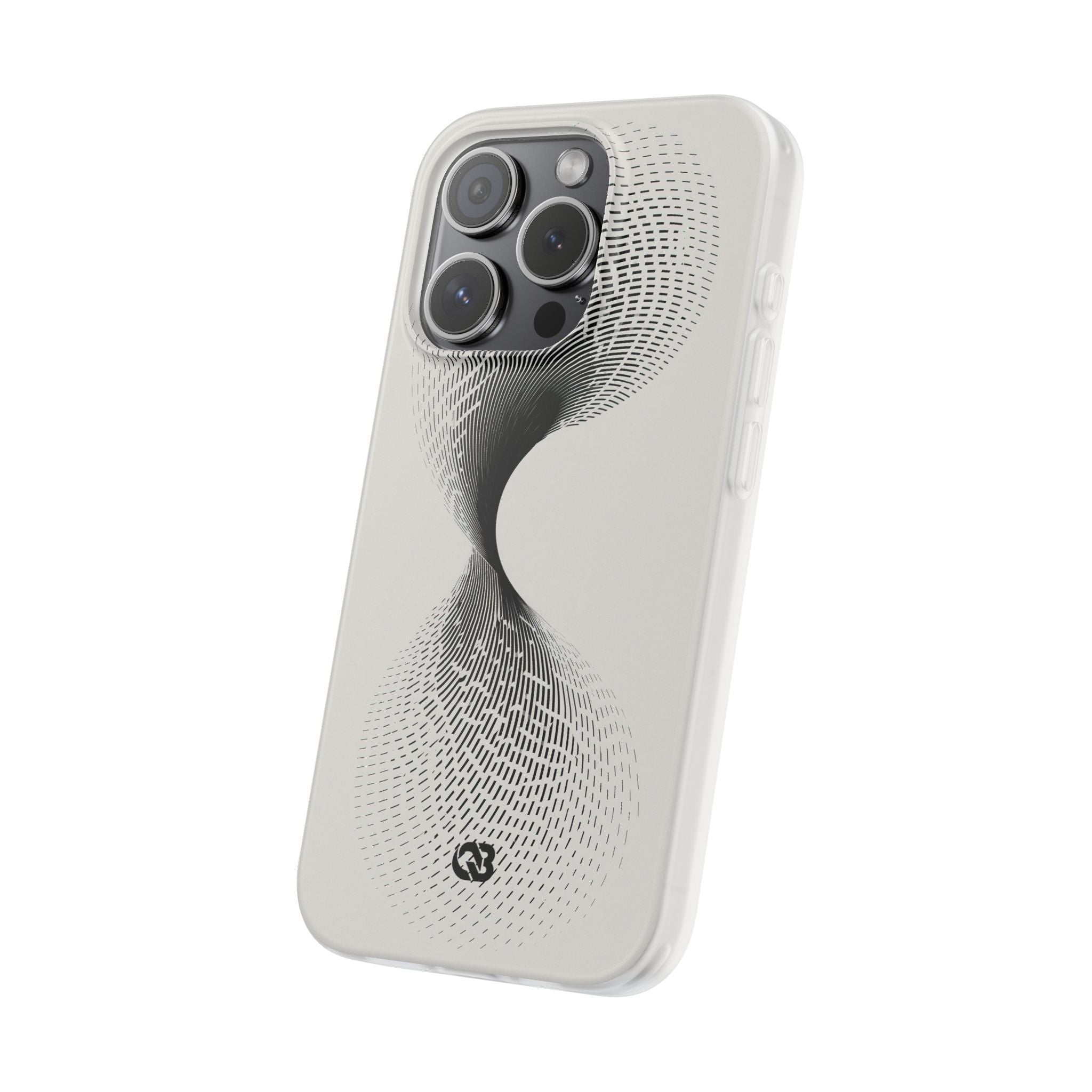 White Lite Phone Case for iPhone - Linear Torsion Grid
