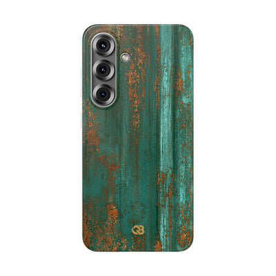 Teal Lite Phone Case for Samsung - Verdigris Copper Siding